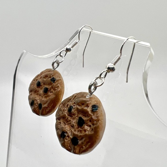 Chocolate Chip Cookie Earrings - Cafe Earrings - Food Earrings - Baker Earrings - Picture 2 of 10